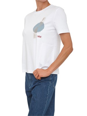 T-shirt bianca MMLNEGOZI Max Mara MM misto cotone in DONNA