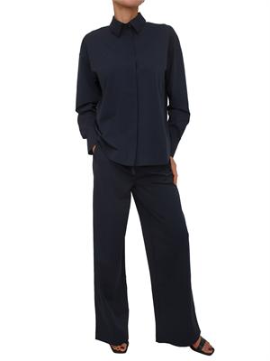 Pantaloni MMLAGORAIO Max Mara MM in tessuto tecnico blu in DONNA