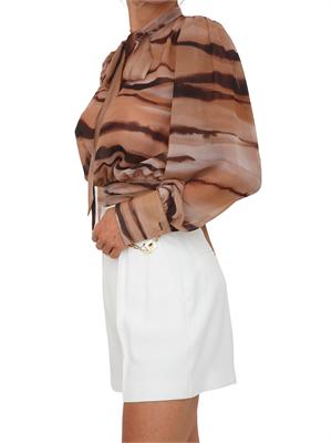 Camicia in chiffon animalier Elisabetta Franchi in DONNA
