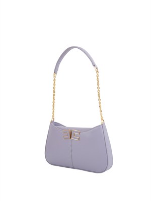 Borsa a spalla Elisabetta Franchi in ecopelle lilla in DONNA