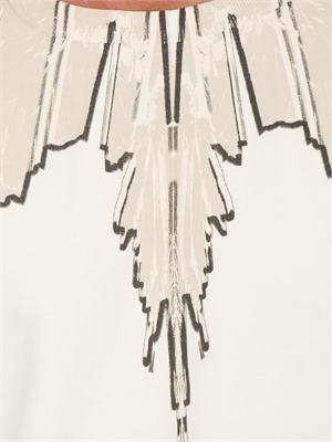 Felpa girocollo beige County of Milan ali sculptural in UOMO