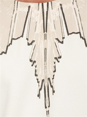 Felpa girocollo beige County of Milan ali sculptural in UOMO