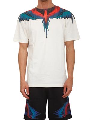 T-shirt beige County of Milan con ali colorate in UOMO