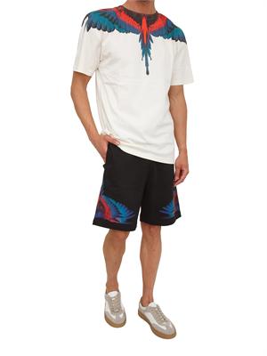 T-shirt beige County of Milan con ali colorate in UOMO