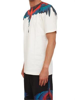 T-shirt beige County of Milan con ali colorate in UOMO