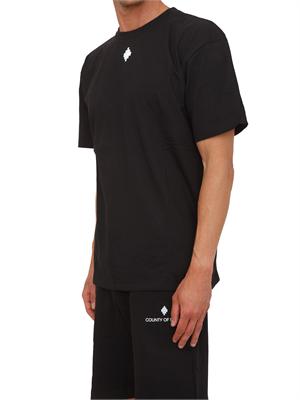 T-shirt nera County of Milan in cotone in UOMO