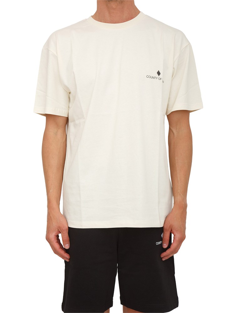 T-shirt nera County of Milan in cotone con logo