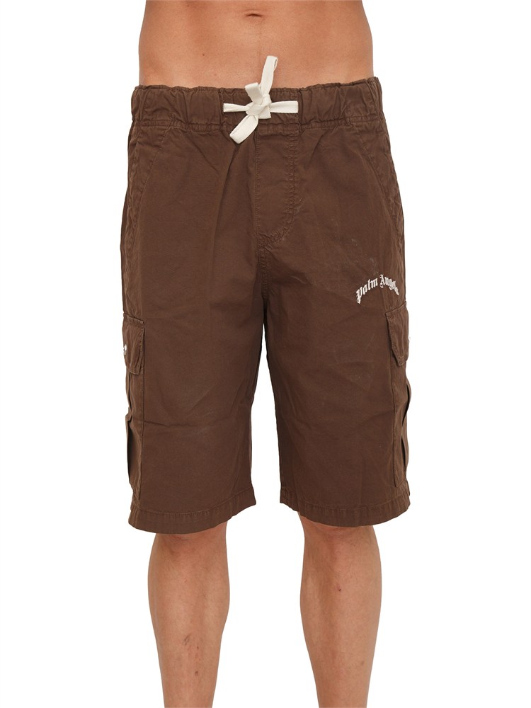 Bermuda cargo Palm Angels in cotone marrone