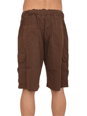 Bermuda cargo Palm Angels in cotone marrone in UOMO