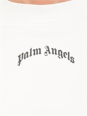 Felpa uomo Palm Angels in cotone avorio in UOMO