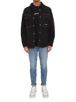 T-shirt nera Palm Angels in cotone loose fit in UOMO