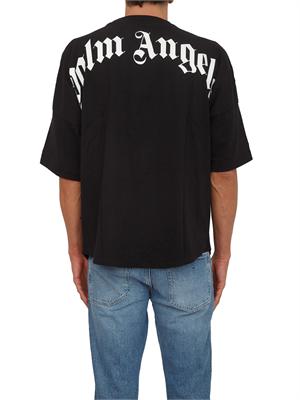 T-shirt nera Palm Angels in cotone loose fit in UOMO