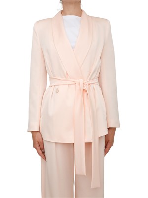Giacca MSEDOPPIA Max Mara Studio in satin rosa cipria in DONNA
