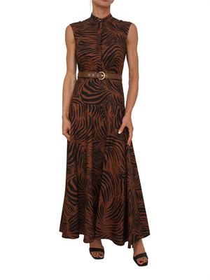 Abito MSTWEST Max Mara Studio in cotone marrone in DONNA