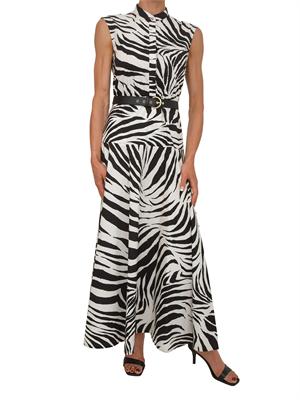 Abito MSTWEST Max Mara Studio in cotone bianco zebrato in DONNA