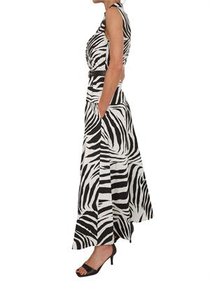 Abito MSTWEST Max Mara Studio in cotone bianco zebrato in DONNA