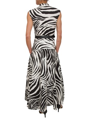 Abito MSTWEST Max Mara Studio in cotone bianco zebrato in DONNA