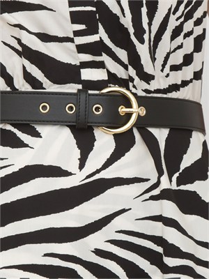 Abito MSTWEST Max Mara Studio in cotone bianco zebrato in DONNA