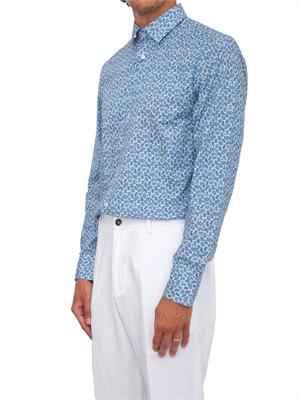 Camicia Etro uomo in cotone fantasia azzurra in UOMO