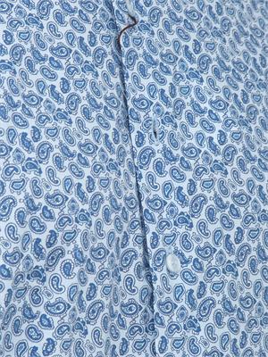 Camicia Etro uomo in cotone fantasia azzurra in UOMO