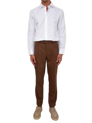Camicia Etro uomo in cotone jacquard bianco in UOMO