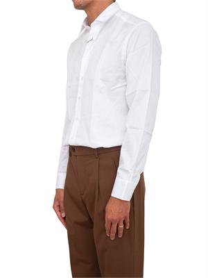 Camicia Etro uomo in cotone jacquard bianco in UOMO