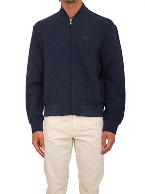 Bomber Etro uomo in tessuto blu motivo Paisley ton sur ton in UOMO