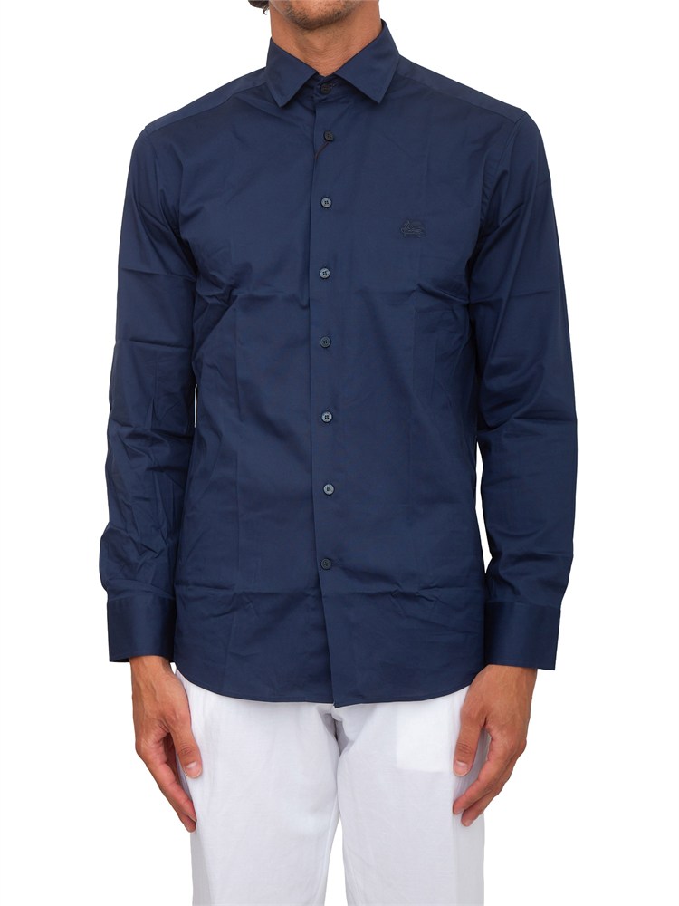 Camicia Etro uomo in cotone blu