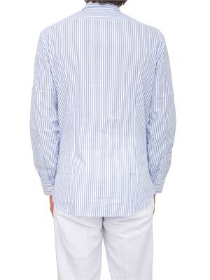Camicia Etro uomo in cotone seersucker a righe azzurre in UOMO
