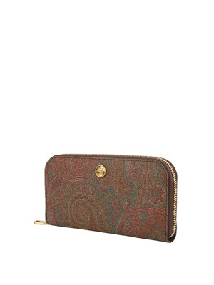Portafoglio zip around Etro donna in tessuto Paisley in DONNA