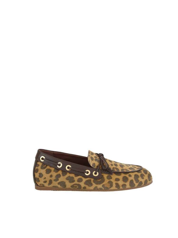 Mocassini Etro donna in pelle scamosciata animalier