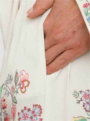 Pantaloni Etro donna in tessuto twill avorio stampato in DONNA