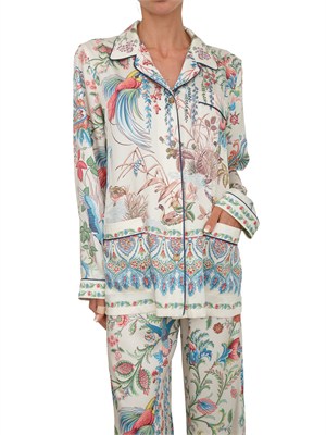 Camicia Etro donna in tessuto twill avorio stampato in DONNA