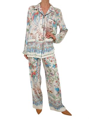 Camicia Etro donna in tessuto twill avorio stampato in DONNA