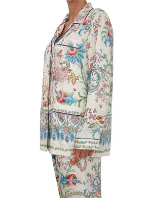 Camicia Etro donna in tessuto twill avorio stampato in DONNA