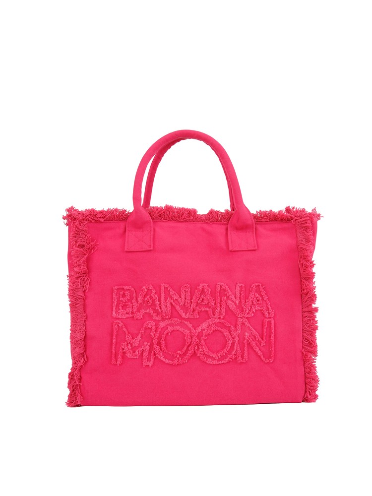 Borsa shopper fuxia Banana Moon bordi sfrangiati