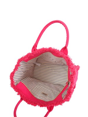 Borsa shopper fuxia Banana Moon bordi sfrangiati in DONNA