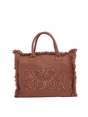 Borsa shopper marrone Banana Moon bordi sfrangiati in DONNA