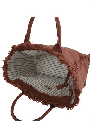 Borsa shopper marrone Banana Moon bordi sfrangiati in DONNA