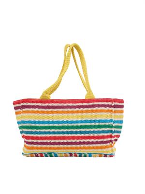 Borsa shopper Banana Moon in crochet righe multicolor in DONNA