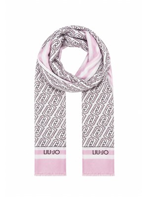 Stola Liu Jo donna in tessuto stampa logo rosa in DONNA