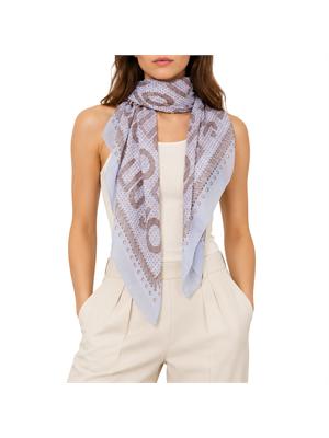 Foulard grande Liu Jo donna logo lettering blu in DONNA