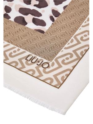 Stola Liu Jo donna in tessuto stampa animalier beige in DONNA