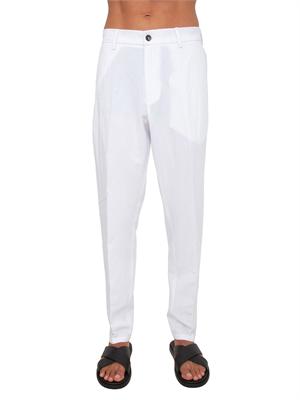 Pantalone Picasso Siviglia uomo misto viscosa e lino bianchi in UOMO