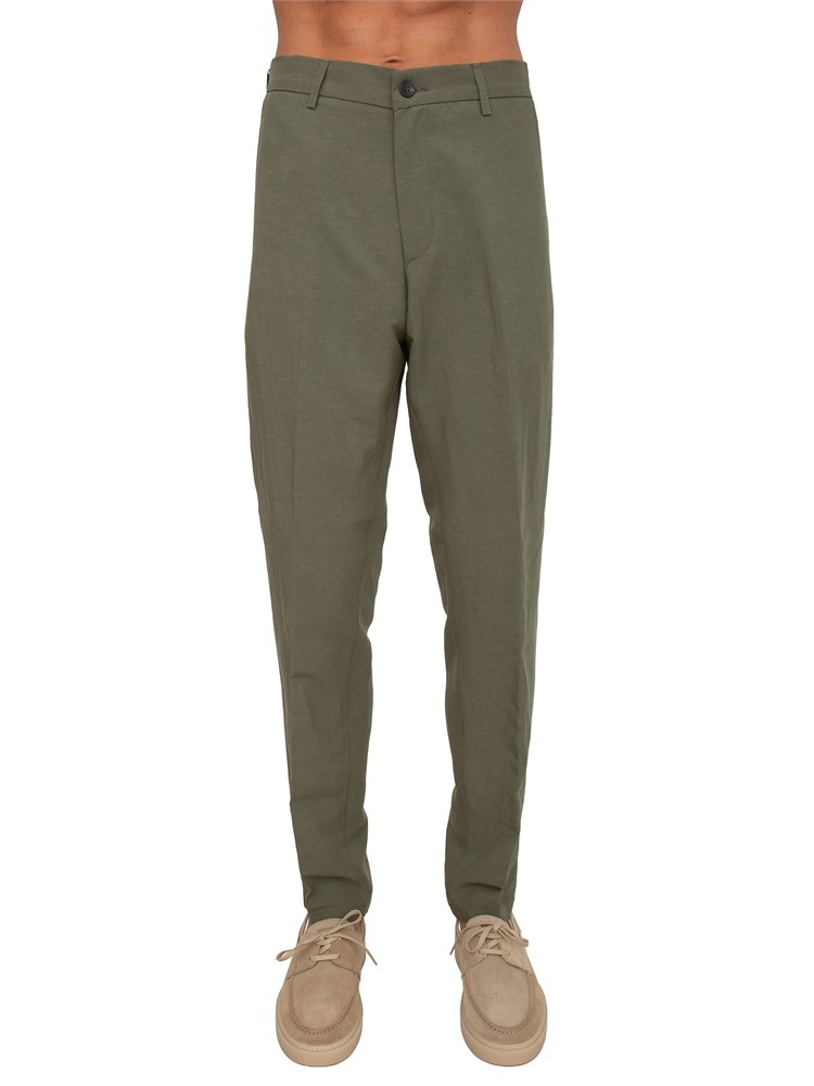 Pantalone Picasso Siviglia uomo misto viscosa e lino verde