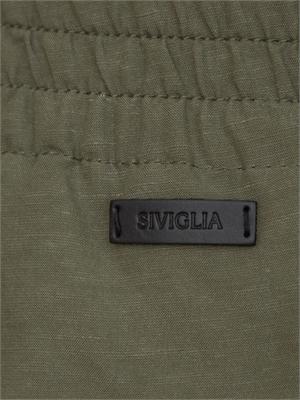 Pantalone Picasso Siviglia uomo misto viscosa e lino verde in UOMO