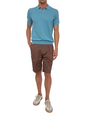 Polo azzurra Aiace Galassi in cotone in UOMO