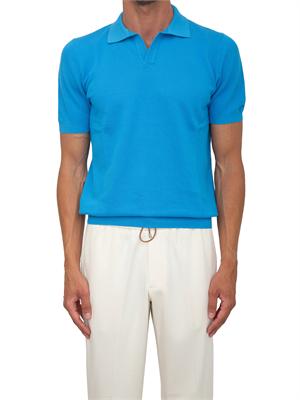 Polo azzurra Aiace Galassi in cotone in UOMO