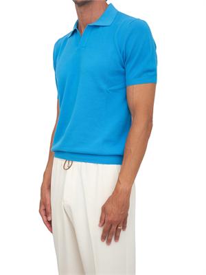 Polo azzurra Aiace Galassi in cotone in UOMO