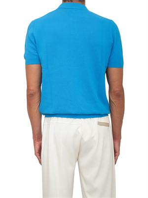 Polo azzurra Aiace Galassi in cotone in UOMO